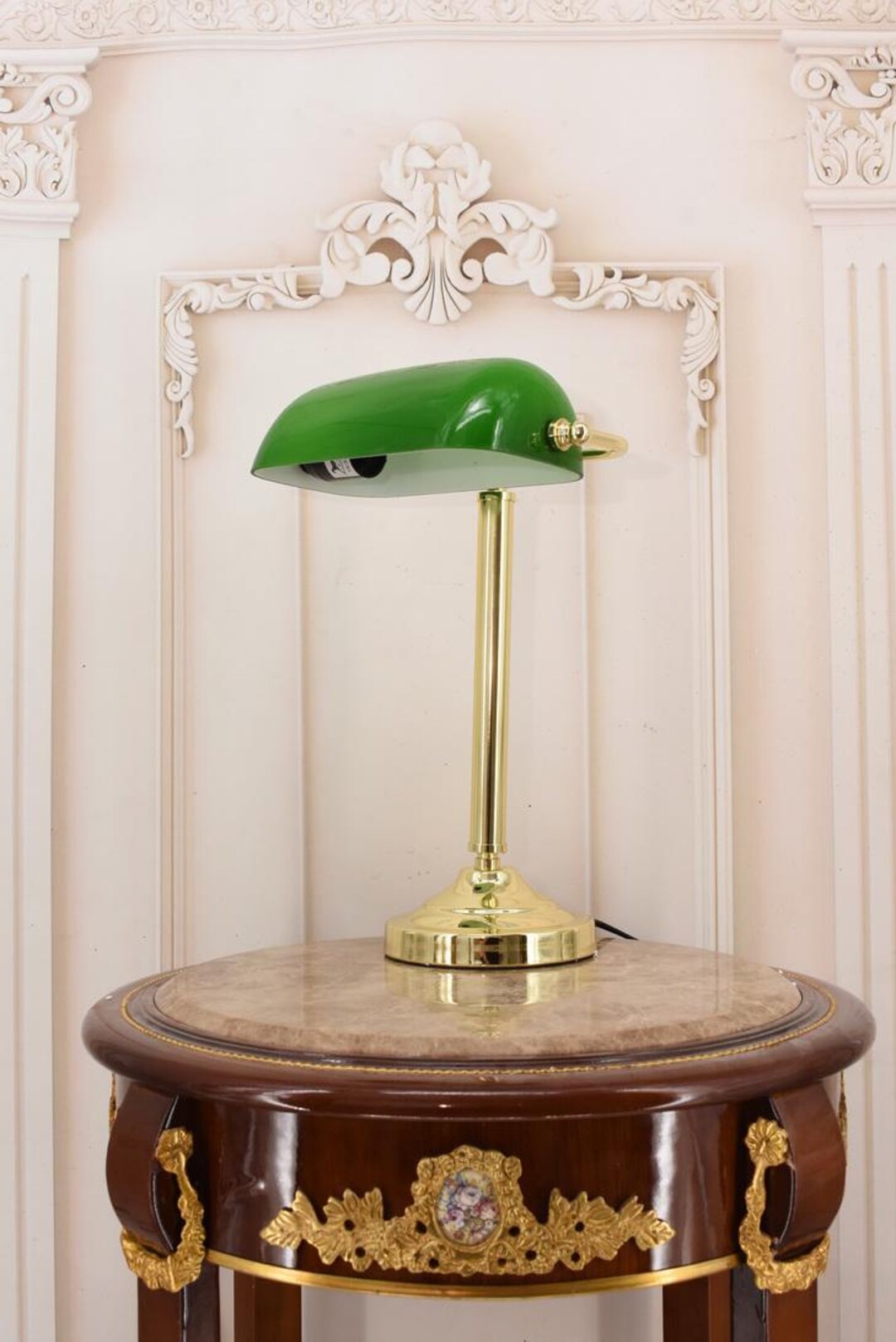 バンカーズランプ ゴールド ヴィンテージ デスクライト アンティーク