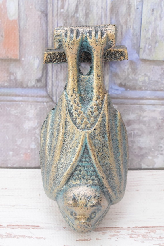 Brass Hanging Fruit Bat w/ Wings Door Knocker Gothic Home Front Door House Decor Brass Hanging Fruit Bat w/ Wings Door Knocker Gothic Home Front Door House Decor