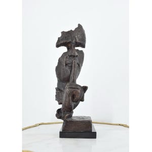 Bronze Sculpture “The Moment” – Man Asking for Silence – Garden Figurine – Symbolic Bronze Statue – Unique Home Decor Gift