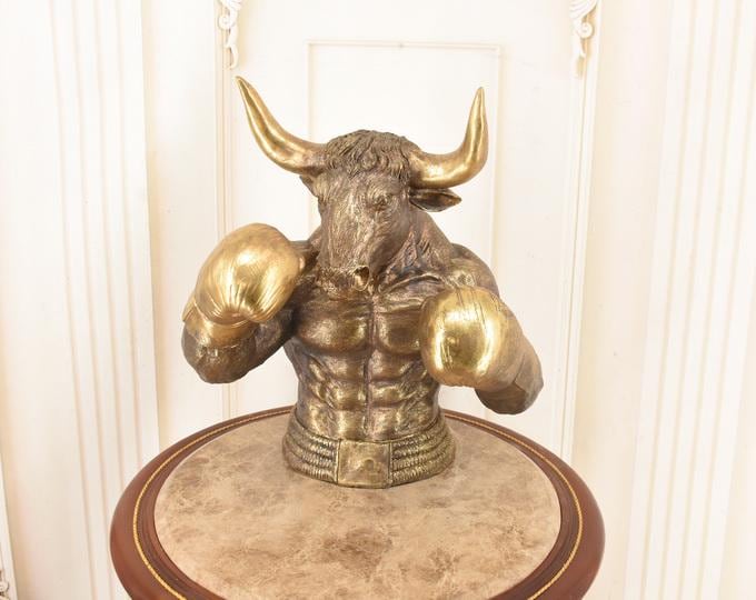 Boxer Bull Figure – Funny Animal Sculpture