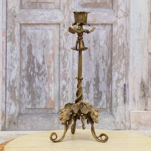 Unique Bronze Candlestick, Candelabrum Bronze, Antique Candleholder Bronze, Candlestick Stand, Gift Idea, Home Decor, Richly Decorated