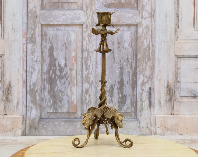 Unique Bronze Candlestick, Candelabrum Bronze, Antique Candleholder Bronze, Candlestick Stand, Gift Idea, Home Decor, Richly Decorated