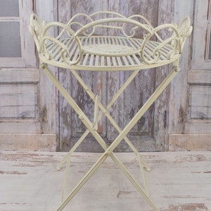 White Vintage Coffee Table - Rustical Table - Iron Beige Garden Table - Home and Garden Decor - Ptaio Table - Unique Gift Idea