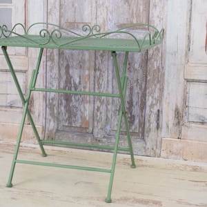 Decorative Flower Table - Garden Table - Coffee Green Iron Flower Table - Amazing Garden Design - Home and Garden Decor - Gift Idea
