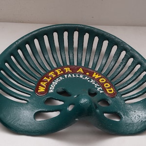 Cast Iron Tractor Implement Seat Collectables Walter A. Wood New York Usa Farm Chair  Gift Idea Farmer Vintage