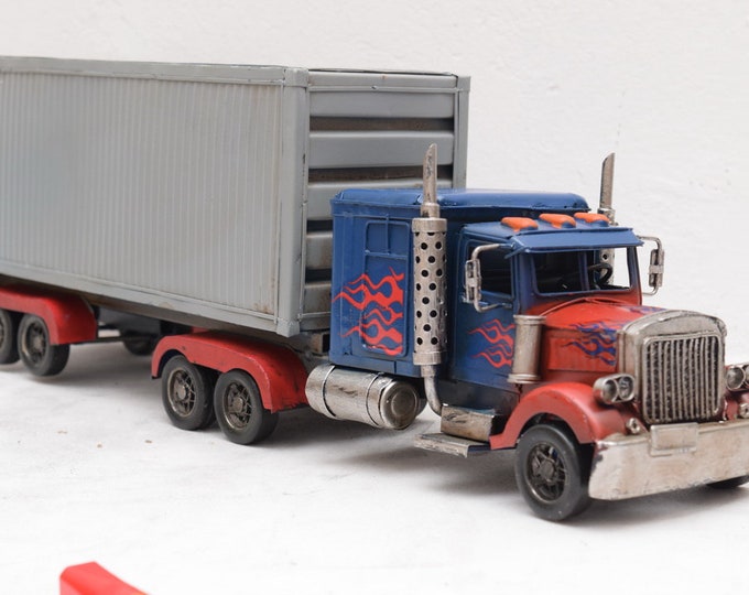 Truck TIR Container Auto Old Classic Metal Model Toy Gift Idea for driver - Vintage Old Scool