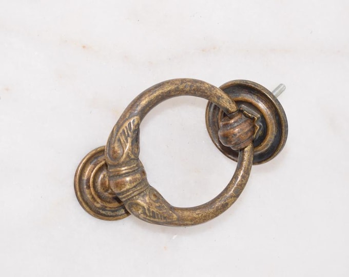 Dark Brass Door Knocker – Art Nouveau Style – Vintage Elegance – Antique Home Accent – Unique Gift Idea