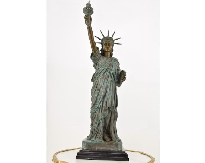 Big 32inch! Statue of Liberty Bronze Statue on Marble Base - Figurine Bronze Liberty USA - Luxury Gift Idea - Home Office Decor