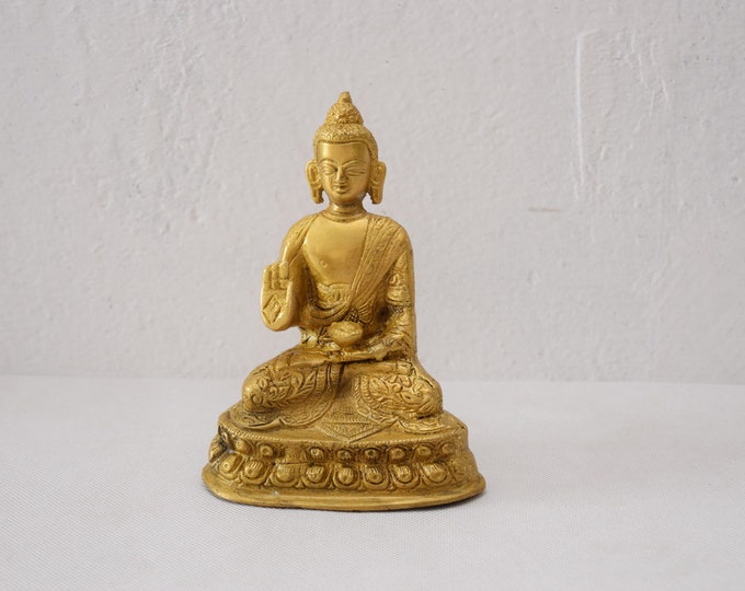 Polished Brass Buddha Figure Gift Idea - buddha figurine statue