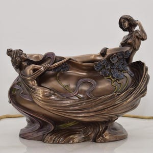 Two Graces Bowl - Decorative Tray Platter - Vintage Fruit Bowl - Greek Mythology - Home and Garden Decor - Nymphs Art