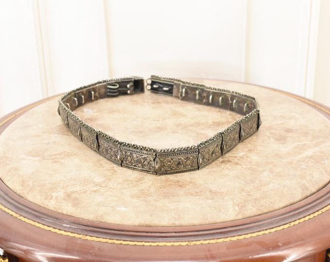Silver Belt Tsar Imperial Russia 84 - Antique Silver Belt - Bridal Belt Old Russian Hand Made - Single Edition - Caucasian Model