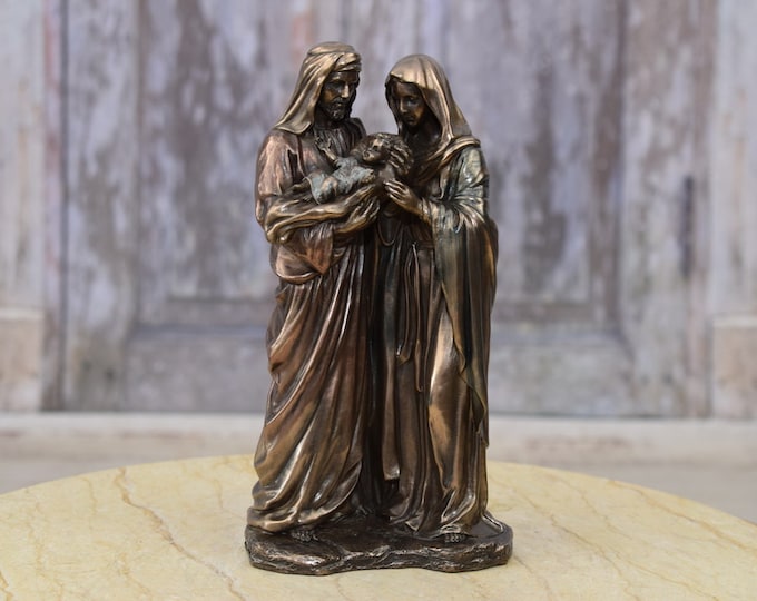 Saint Joseph and Mary with Baby Jesus - Holy Family Lady Mary and Josef Sculpture - Saint Figurine - Home and Church Decor - Gift Idea