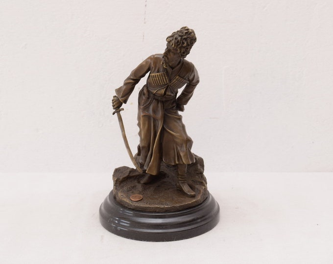 Cossacks with Saber - Figurine Bronze - Cossacks Statue - Exclusive Gift Idea -