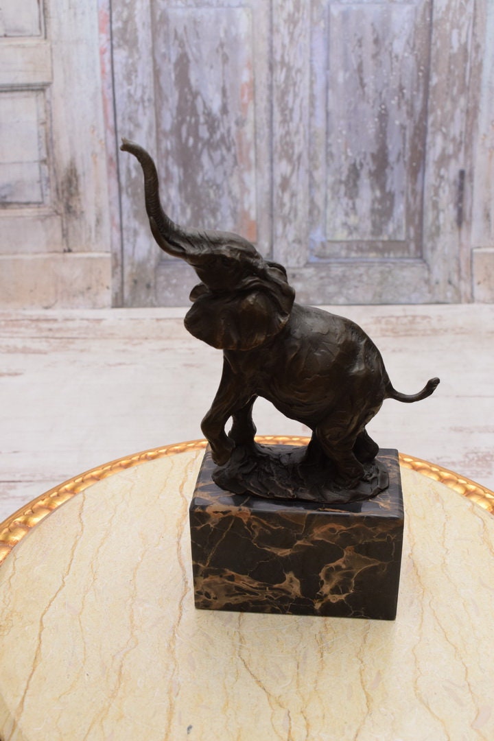 Statua Elefante Oro Elegante Ornamento,Elefante Portafortuna  Soprammobili,Statua Elefante Fortuna Statua di Elefante Scultura