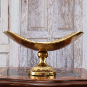Goldenes dunkles Messing Plateau - Gold Schale - Jugendstil - Einzigartige Plateau Geschenkidee - Wohndekor - Schreibtisch Dekor