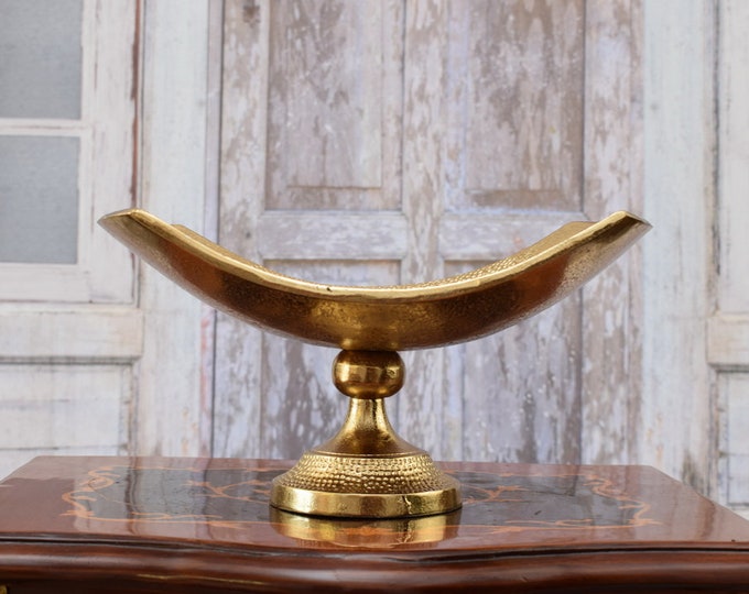 Goldene Dark Brass Plateau - Gold Bowl - Art Nouveau Style - Unique Plateau Gift Idea - Home Decor - Desk Decor