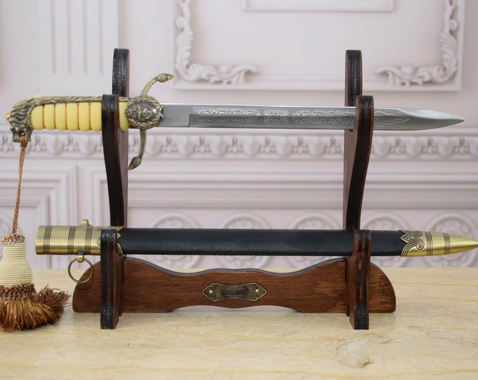 British Navy Officer's Sword - Solid Sword - Home Decor - British Collector Item - Elegant Gift Idea - Handcrafted Sword