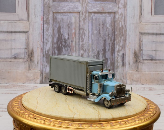 Vintage Metal Truck - TIR Container Vintage - Old Classic TIR - Tir Toy -  Collector Item - Home Decor - Old School Model - Gift for Driver