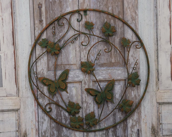Rustic Metal Brown Decor - Butterflies Decor - Wall Art - Wall Decor - Handmade Metal Decor - Regency Decor Gift Idea - Home Decor