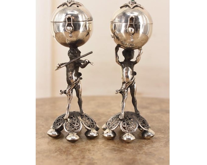 Antique Russian 84 Silver Judaica Set – Torah Boys, Besamim Spice Boxes