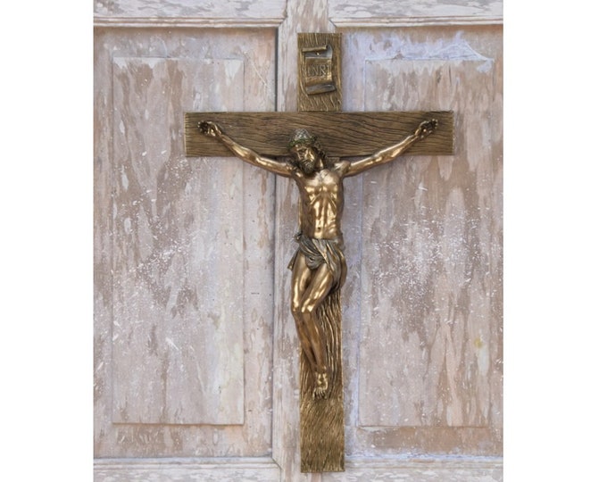 Cross of the Christ - Crucifix Cross Jesus - Wall Art - Wall Decor - Handmade Cross - Catholic Art - Religious Gift