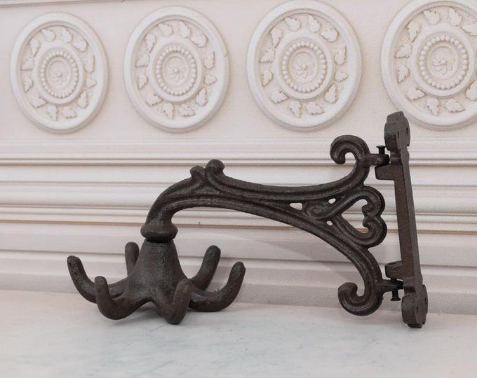 Wall Swivel Hanger Brown Patina - Wall Hanger Vintage - Brown Hook - Hanger for Jackets and Coats - Luxury Gift Idea - Home Decor