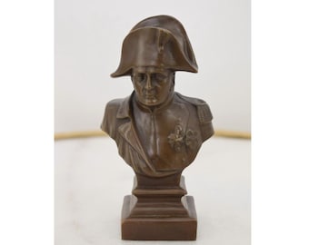 Bronze Napoleon Bonaparte Bust Statue - French Emperor Decor (12.60 inches)