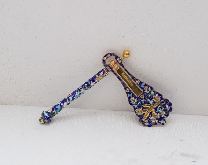 Judaica Silver Rattle - Silver Jewish Enamel Russia 84  - Jew Enamel Gilded Gift - Rattle - Antique Gift - Collector Item
