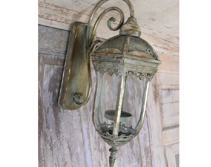 Vintage French Country Bronze Effect - Metal Hanging Lantern - Ceiling Light - Lighting Hanging on Candles - Wall Decor - Wall Art