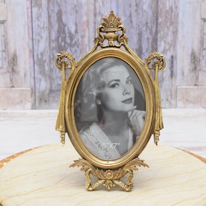 Elegant Carved Gold  Photo Frame - Art Nouveau Meets Victorian Style - Desk Decor - Home Decor - Wedding Picture Frame