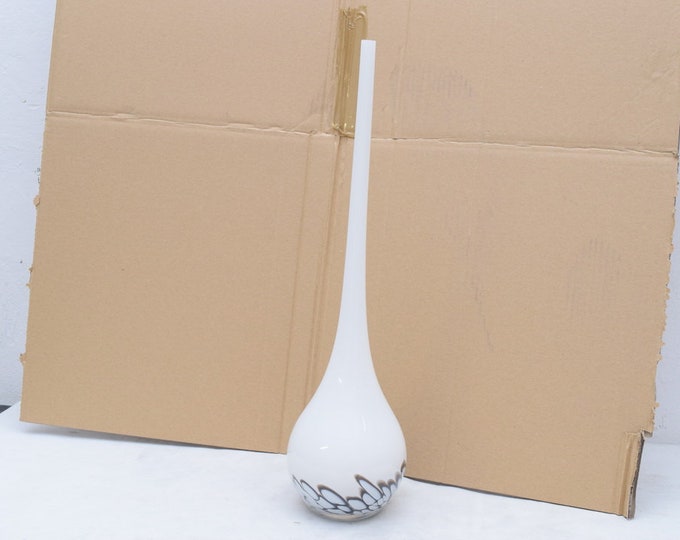 White Vase Murano Style - Flowerpot Flower Vase Beaufitul Gift Italian Venetian Product - Exclusive Gift