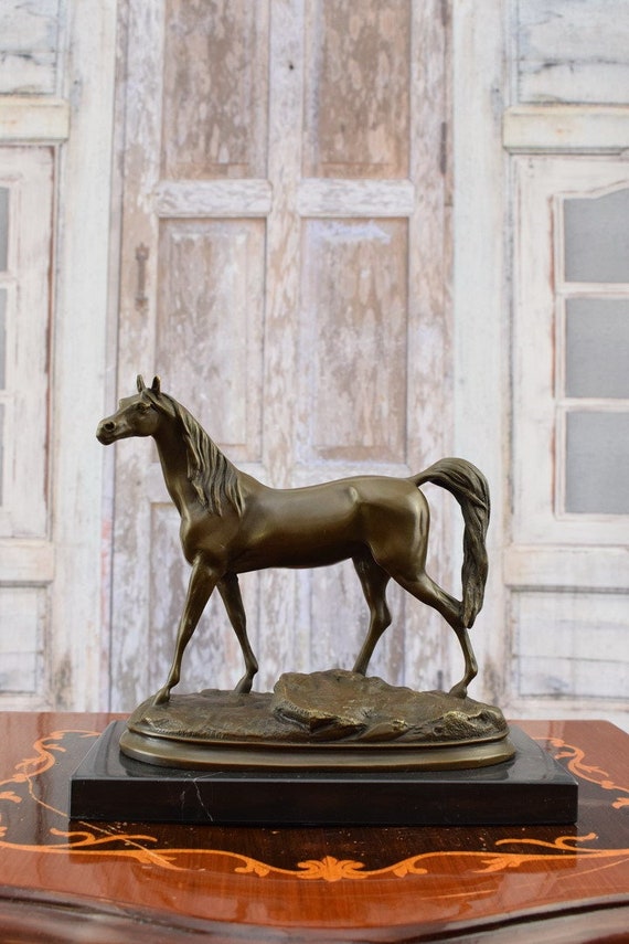 少女 ブロンズ像 大理石台座付き