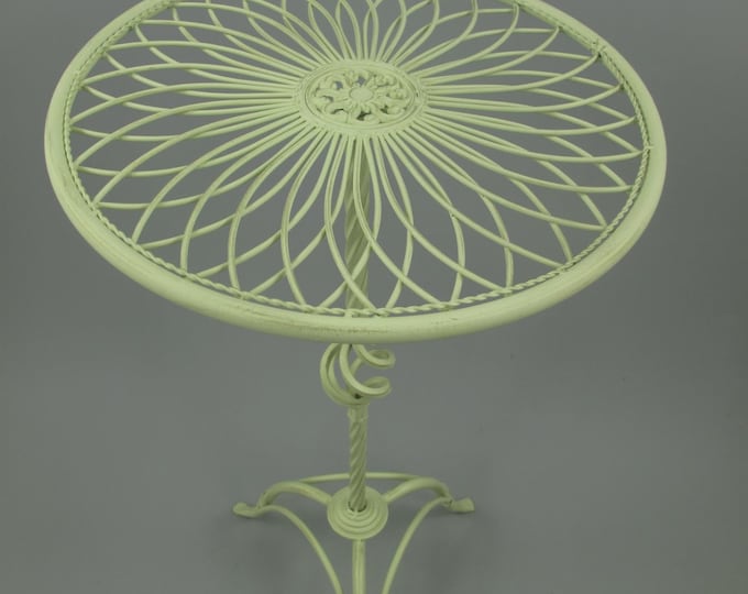 Flower Coffee Table Table Iron Rustical Beige Gift Idea - Garden Decoration