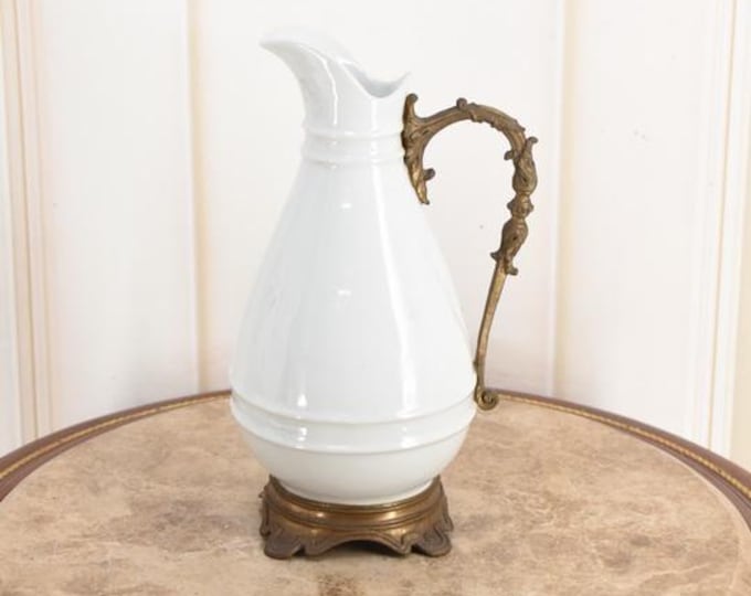 White Porcelain Decanter with Bronze Mounts