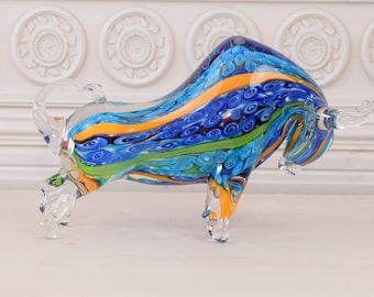 ムラーノスタイルの両面置物 - カラフルなベネチアンアートガラス