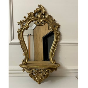 Amazing Mirror with Console - Goldene Crystal Mirror - Mirror Gold Design - Art Deco Style - Elegant Gift Idea - Home Garden Decor Art Work
