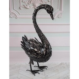 Iron Goose Statue - Goose Figurine Sculpture - Home and Garden Decor - Richly Decorated - Art Work Figurine - Unique Gift Idea