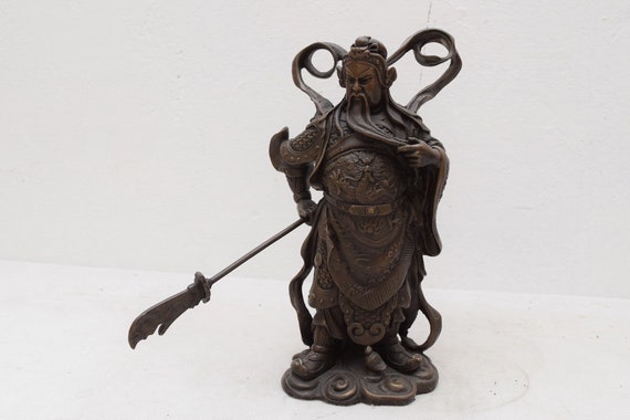 大型ブロンズ製関羽像：中国の軍神像 - Etsy 日本