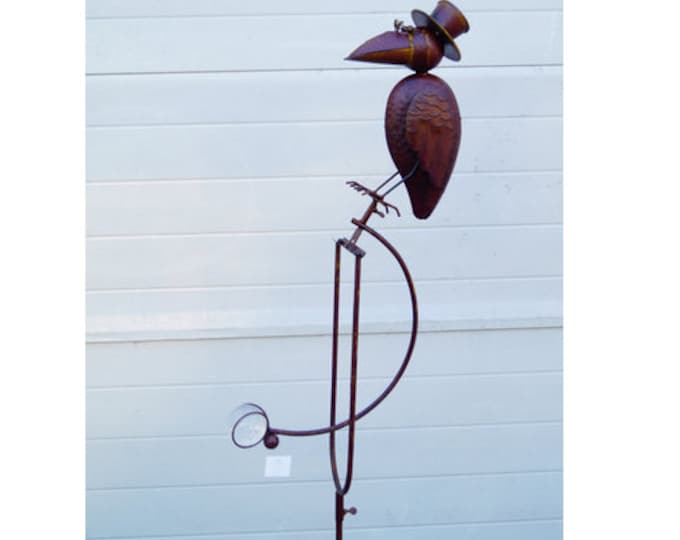 Balancer Funny Raven - Metal Figurine for Garden - Rustical Gift Vintage Style - Swinging Funny Statue Crow