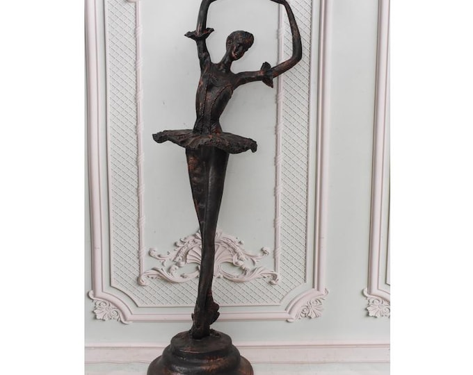 Large Cast Iron Ballerina Statue 125 cm | Dancing Dancer Sculpture | Vintage Home & Garden Decor | Gift for Dancer
