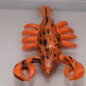 Unique Statue Animal Cancer Murano Glass - Orange Figurine Murano Style - Heavy and Massive - Italian Luxury Glass - Home Decor