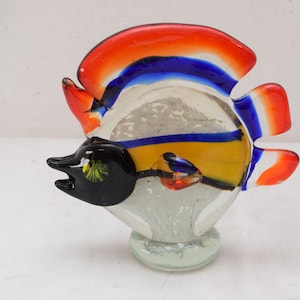 Colorful fish murano style - murano figurine - glass nice gift Italian Venetian glass statue - exclusive gift
