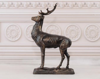 Décoration De Statue De Cerf, Statue De Cerf En Résine 2 Pièces, Statue