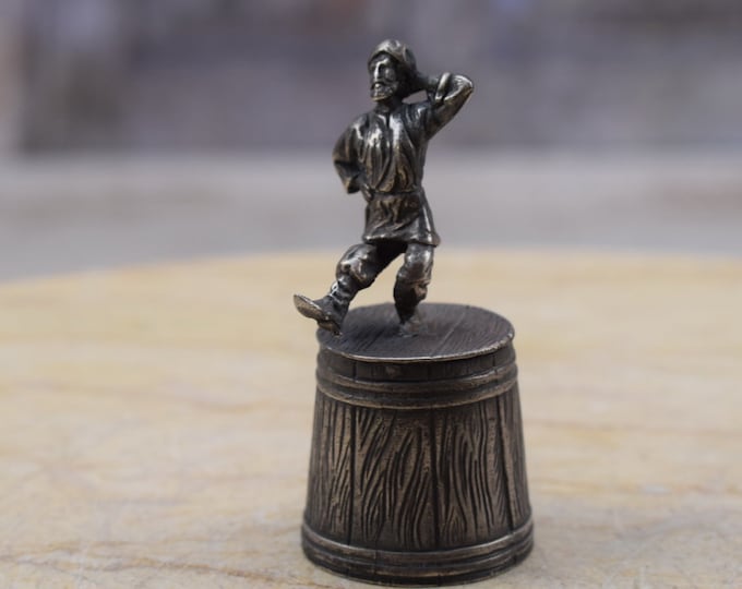 Unique Sterling Silver - Figurine Dancing Cossack - Silver Glass - Silver Chalice - Tsar Silver 84 - Vintage Silver - Gift Idea