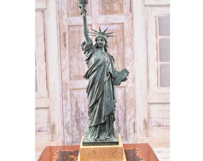 Big 61 cm ! Statue of Liberty Bronze Figure - Figurine bronze Liberty USA - luxury gift idea -