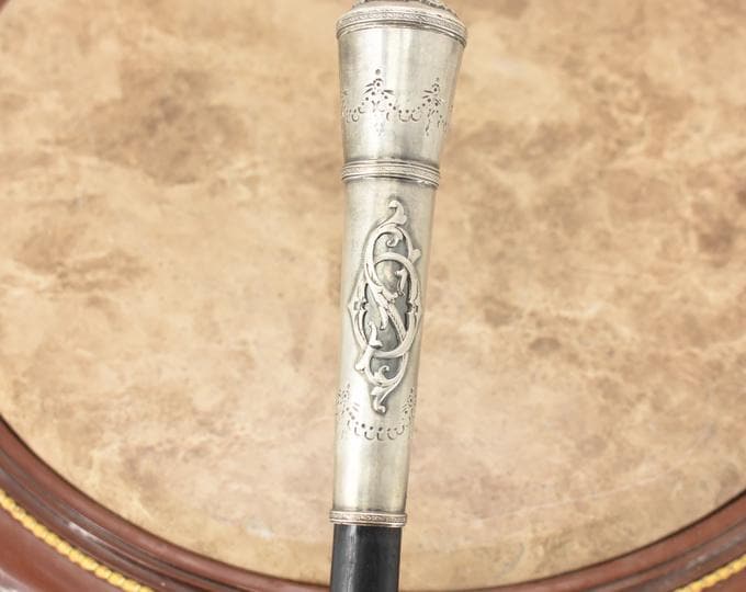 Antique 800 Silver Polish Walking Stick – Eagle Cane with Hidden Compartment
