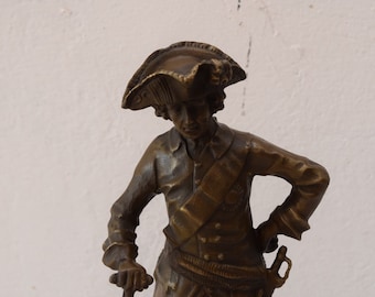 Napoleon Bonaparte Bronze Statue - Marmorsockel Figur ( 29 cm)