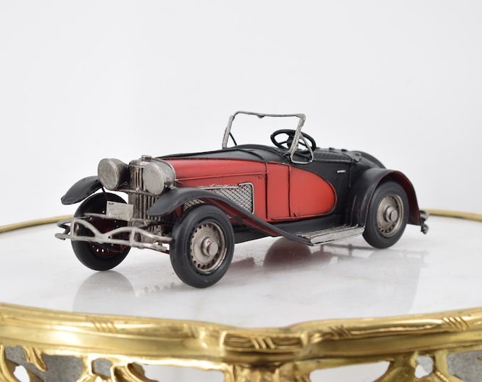 Vintage Metal Model - Metal Car - Old Model - Toy Collector Item - Vintage Car - Cabrio Car - Home Decor - Gift Idea