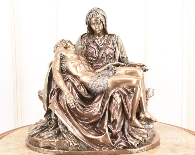 Pietà Vatican Sculpture – Michelangelo Inspired – Mary with Christ – Religious Art – Holy Figurine – Collector’s Item