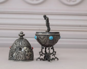Antique Silver Jewish Egg - Art Work Silver Egg - Collector Item - Judaica Gift - Art Work Tsar Silver - Very Rare Egg